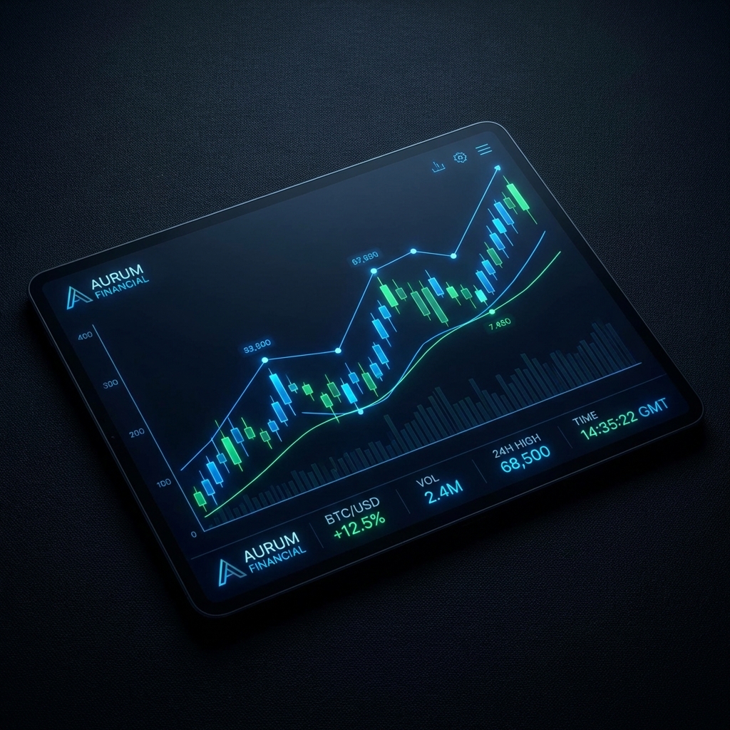 Professional trading chart visualization